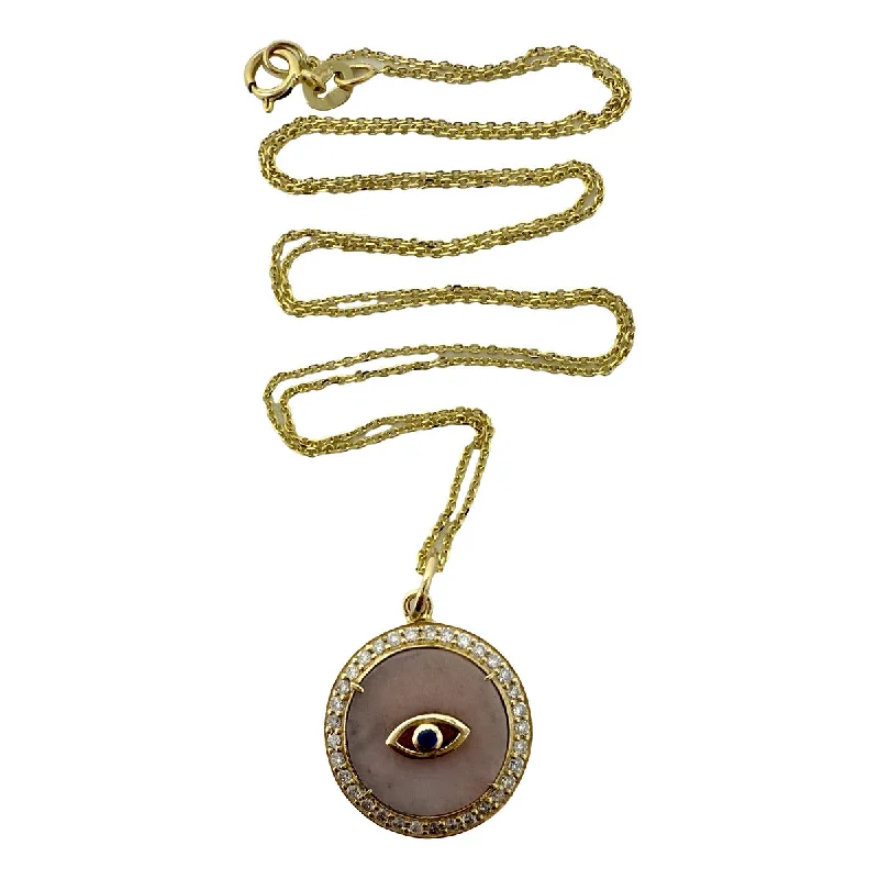 Last Chance To Grab Your Favorite Jewelry At A Discount 14K Gold Diamond Evil Eye  Pendant Necklace with Diamonds