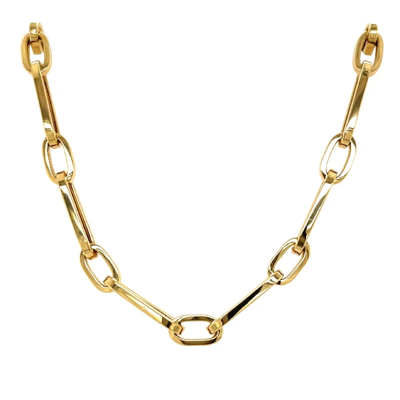 Elegant Necklaces And Bracelets At Limited-Time Offers 14K Gold Paperclip Chain 18"