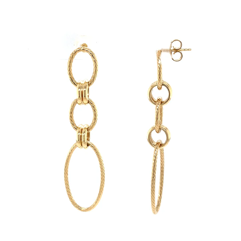 The Perfect Jewelry Piece At The Perfect Price 14K Oval Textured Drop Earrings