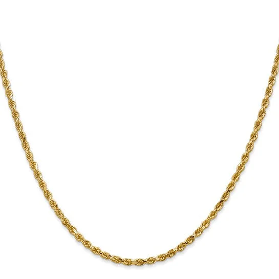 Luxury Jewelry Without The Luxury Price Tag 14K Solid Rope Chain 2.25MM 18"
