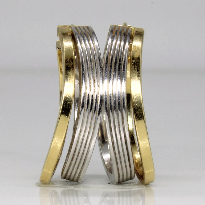 Elegant Jewelry, Exclusive Prices – Shop Now 14k Two Tone Gold Hoop Earrings