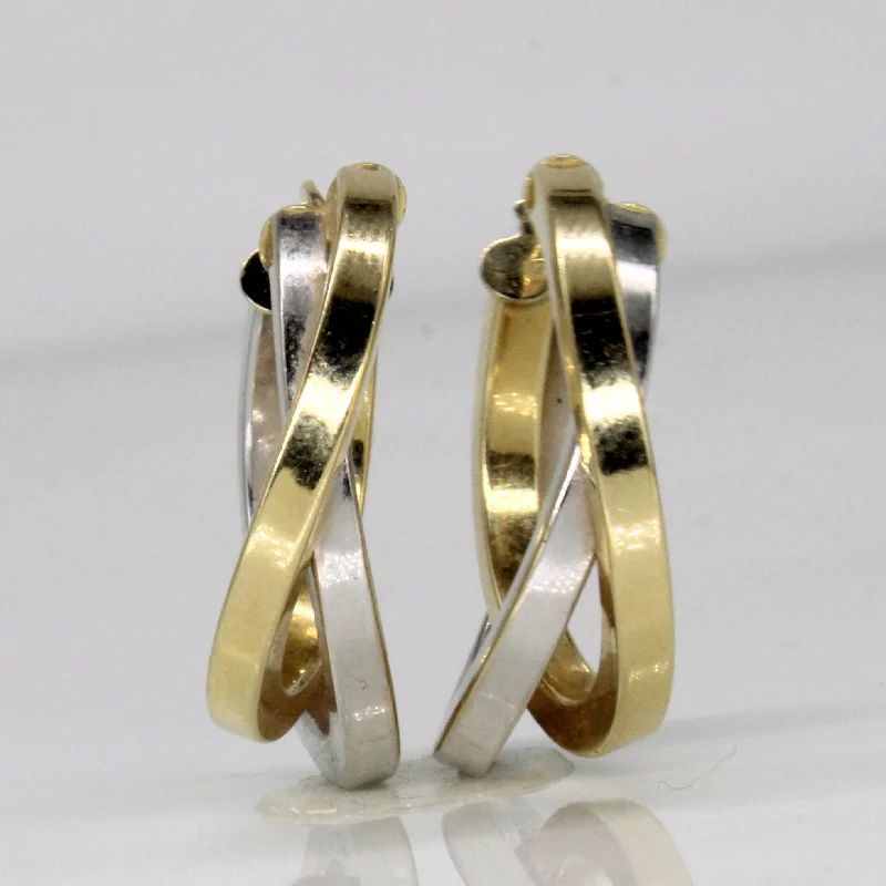 Huge Savings On Timeless Jewelry Collections 14k Two Tone Gold Hoop Earrings
