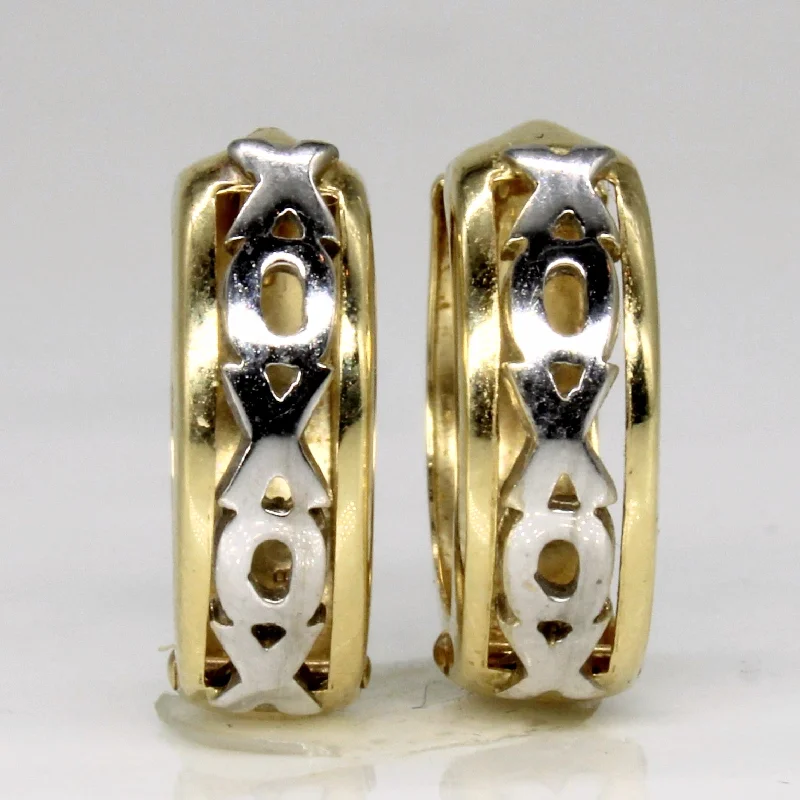 Flash Sale On Elegant Jewelry – Don't Miss Out Two Tone XO Hoop Earrings |