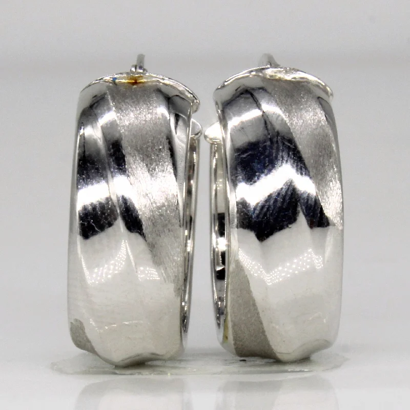 Grab Your Favorite Jewelry At The Lowest Prices 14k White Gold Hoop Earrings