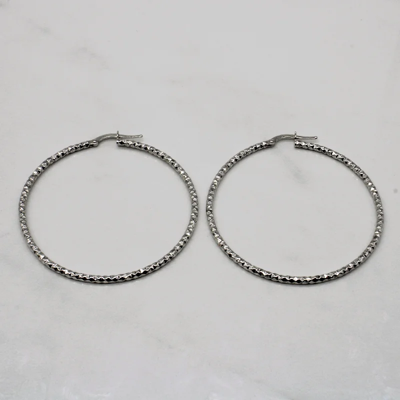 Limited-Time Jewelry Discounts – Shine Without The Splurge Sparkling White Gold Hoop Earrings |