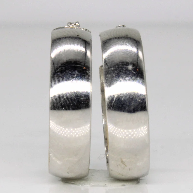 Special Sale On Handcrafted Jewelry – Shop Today 14k White Gold Hoop Earrings