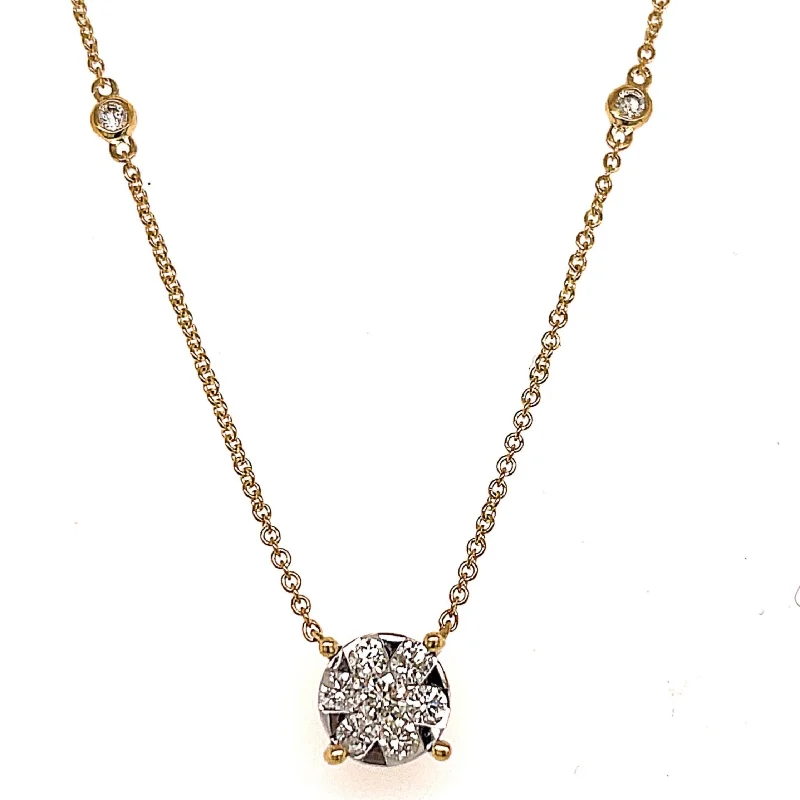 Everyday Jewelry Essentials Now On Sale 14K Yellow Gold Diamond Cluster Station Necklace Everyday Jewelry Essentials Now On Sale 14K Yellow Gold Diamond Cluster Station Necklace