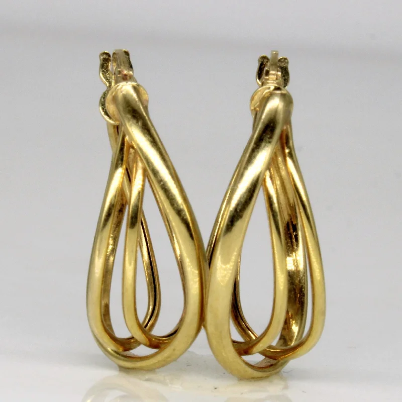 Grab Stylish Jewelry Before The Sale Ends 14k Yellow Gold Hoop Earrings
