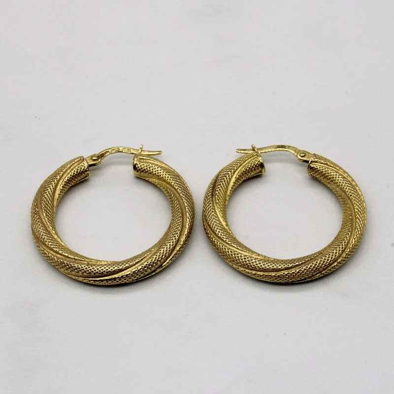 Luxury Jewelry At Unbeatable Discounts 14k Yellow Gold Hoop Earrings