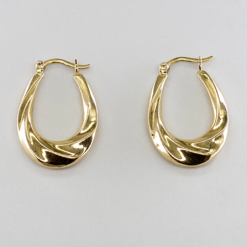 Elegant Rose Gold Jewelry For A Stylish Touch 14k Yellow Gold Hoop Earrings