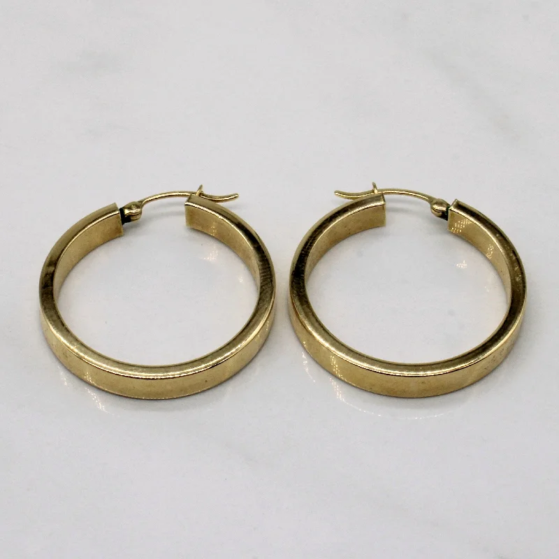Romantic Heart-Shaped Jewelry For Special Gifts 14k Yellow Gold Hoop Earrings