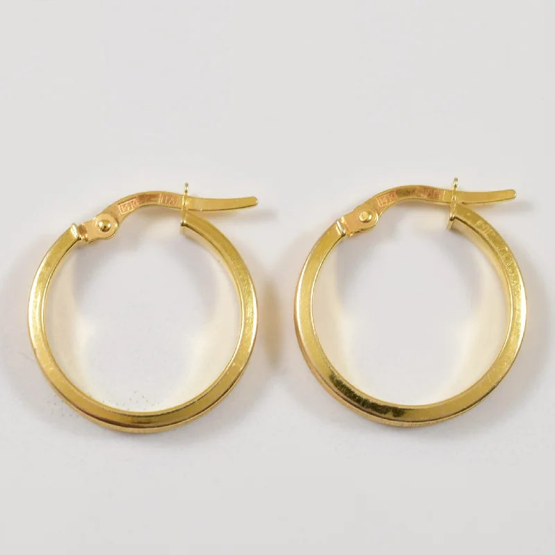 Eco-Friendly Sustainable Jewelry For Conscious Buyers 14k Yellow Gold Hoop Earrings |