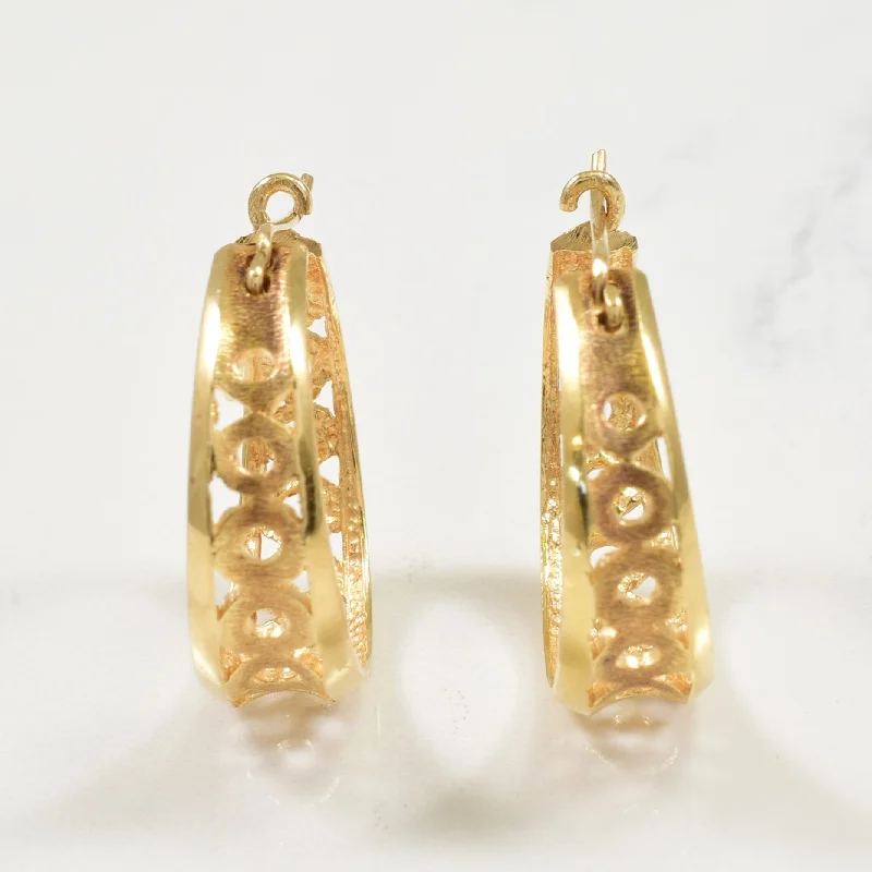 Personalized Engraved Jewelry For Meaningful Gifts 14k Yellow Gold Hoop Earrings |