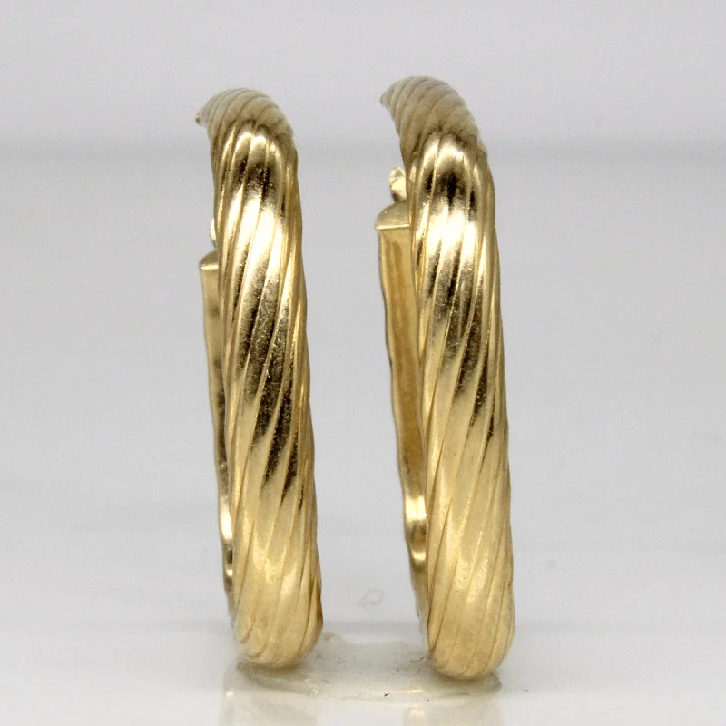 Buy More, Save More – Special Jewelry Discounts 14k Yellow Gold Soft Square Hoop Earrings