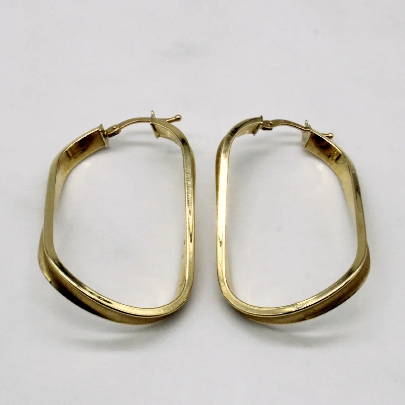 Premium Jewelry At Special Low Prices For A Limited Time 14k Yellow Gold Soft Square Hoop Earrings