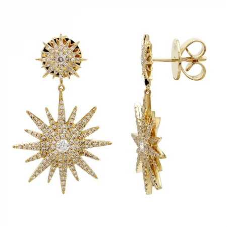 Timeless Beauty, Unbeatable Deals – Jewelry Sale On 14k Yellow Gold Diamond Star Earrings Timeless Beauty, Unbeatable Deals – Jewelry Sale On 14k Yellow Gold Diamond Star Earrings