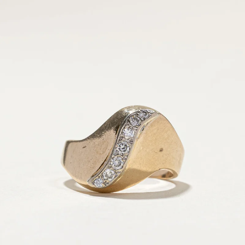 Trending Jewelry Styles Now At Limited-Time Discounts Diamond Wide Wave Ring | 0.15ctw | SZ 6.25 |