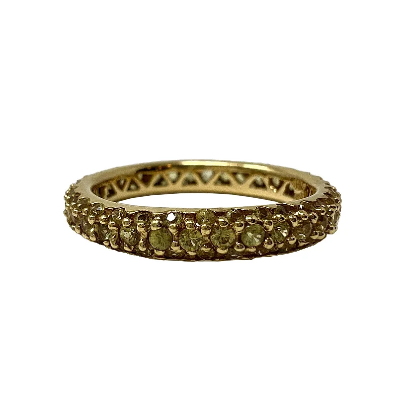Personalized Jewelry Sale – Meaningful Gifts At Great Prices 18K Gold Eternity Ring with Yellow Sapphire