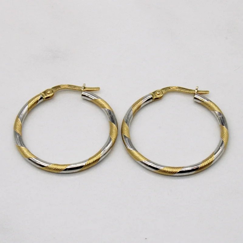 Jewelry Sale Alert – Shop Timeless Elegance Today 18k Two Tone Gold Hoop Earrings