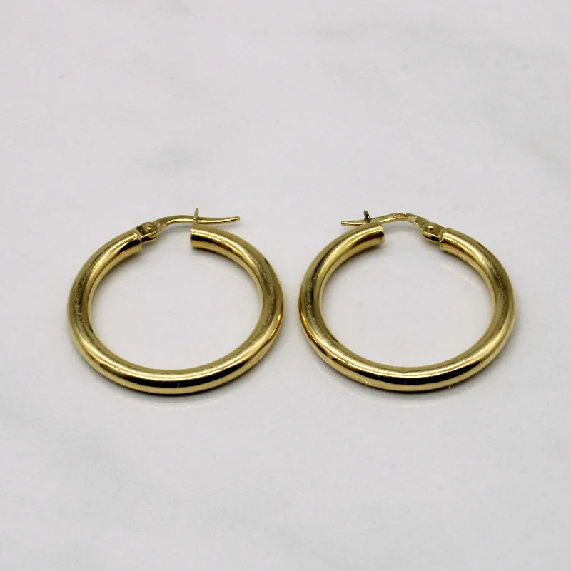 Clearance Sale On High-End Jewelry Collections 18k Yellow Gold Hoop Earrings