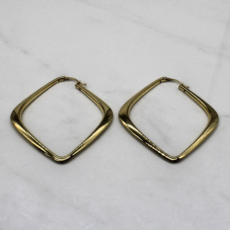 Fashion-Forward Jewelry At Exclusive Discounts 18k Yellow Gold Soft Square Hoop Earrings | Fashion-Forward Jewelry At Exclusive Discounts 18k Yellow Gold Soft Square Hoop Earrings |