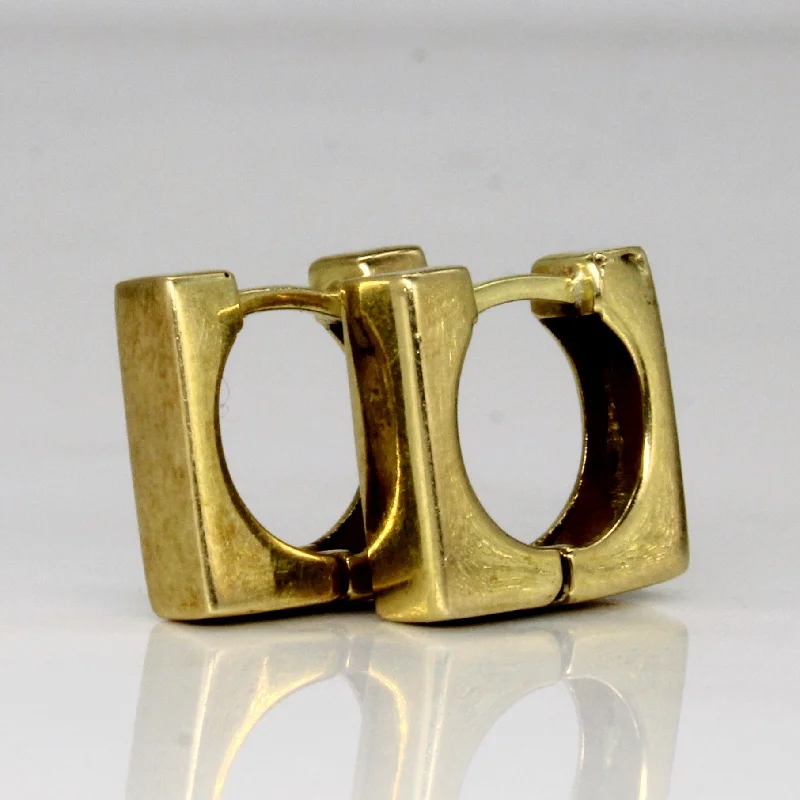 Limited-Time Offer On Elegant Jewelry Pieces 18k Yellow Gold Square Hoop Earrings