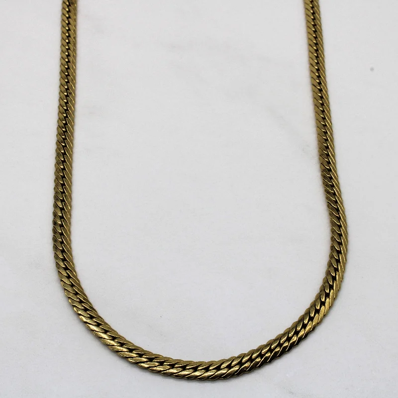 Flash Sale On Stunning Jewelry – Don't Miss Out 18k Yellow Gold Slanted Cuban Chain | 20" |