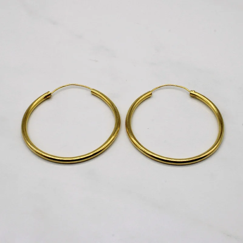 Exclusive Jewelry Sale – Shine For Less 21k Yellow Gold Hoop Earrings