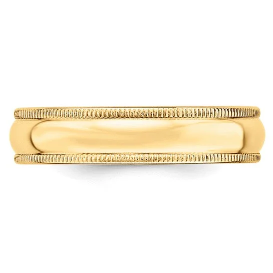 Best Jewelry Sale – Shop Exclusive Designs Now 5MM Yellow Gold Milgrain Wedding Band