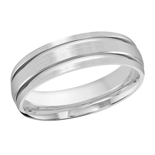 Special Sale On Handcrafted Jewelry – Shop Today 6MM White Gold Carved Satin Wedding Band