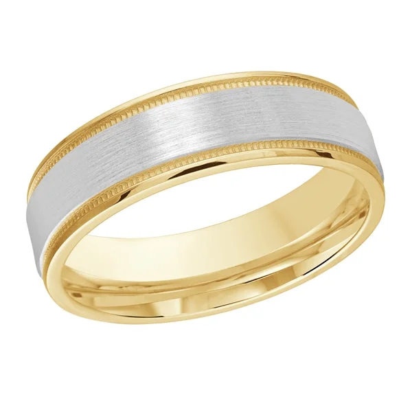 The Perfect Jewelry Piece At The Perfect Price 6MM Yellow/White Gold Carved Satin Wedding Band