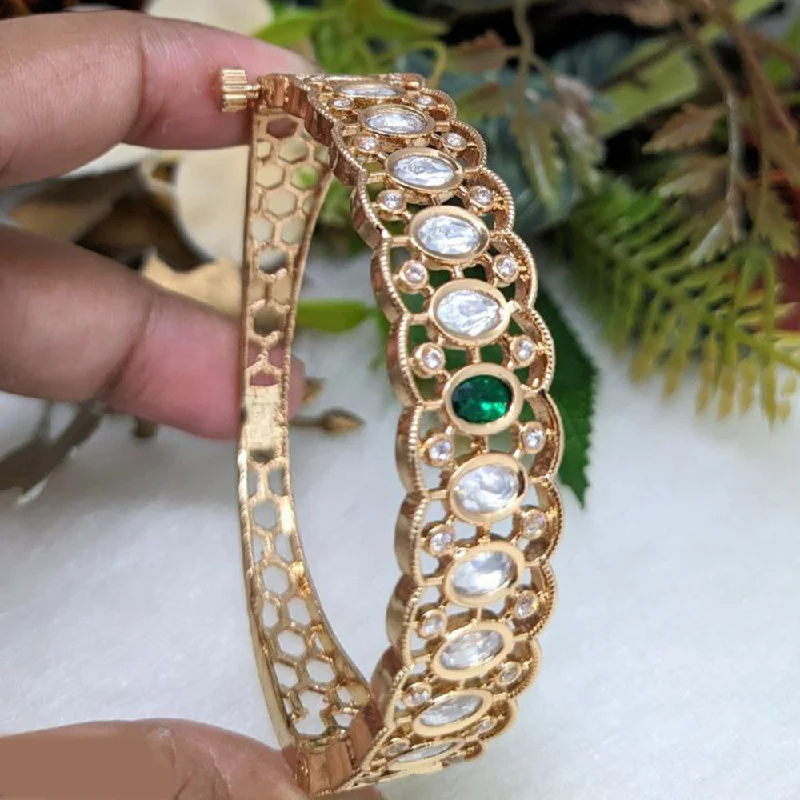 Grab Stylish Jewelry Before The Sale Ends Aamrapali Gold Plated Kundan Openable Bangle Grab Stylish Jewelry Before The Sale Ends Aamrapali Gold Plated Kundan Openable Bangle