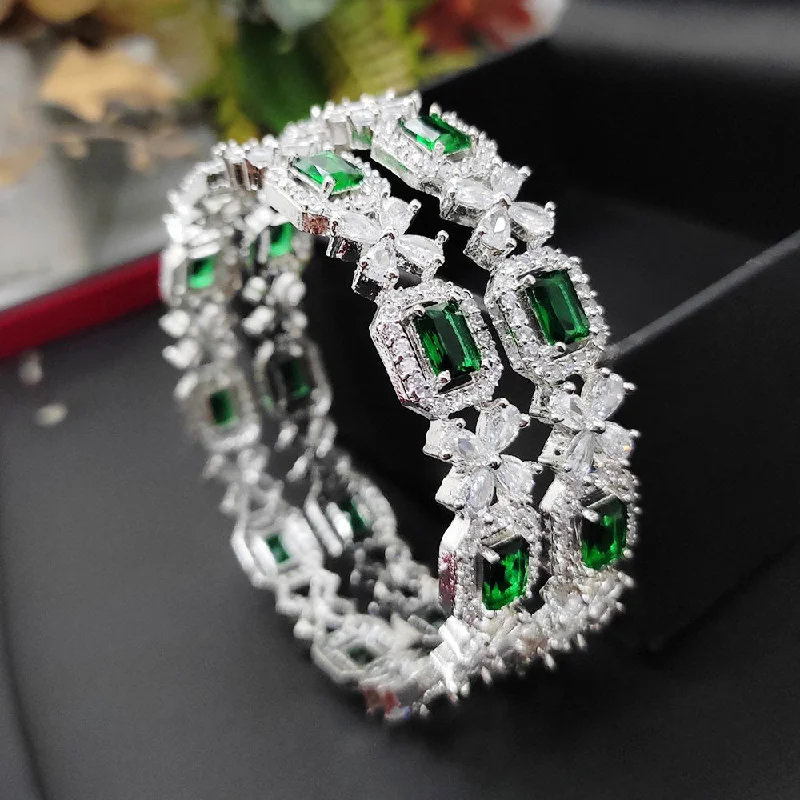 Flash Sale On Exquisite Jewelry – Don't Miss Out Aamrapali Silver Plated AD Bangle Flash Sale On Exquisite Jewelry – Don't Miss Out Aamrapali Silver Plated AD Bangle