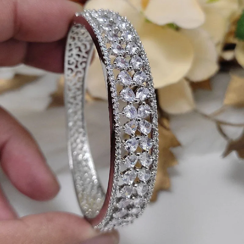 Shop Dazzling Jewelry At The Best Prices Aamrapali Silver Plated AD Openable Bangles Set Shop Dazzling Jewelry At The Best Prices Aamrapali Silver Plated AD Openable Bangles Set