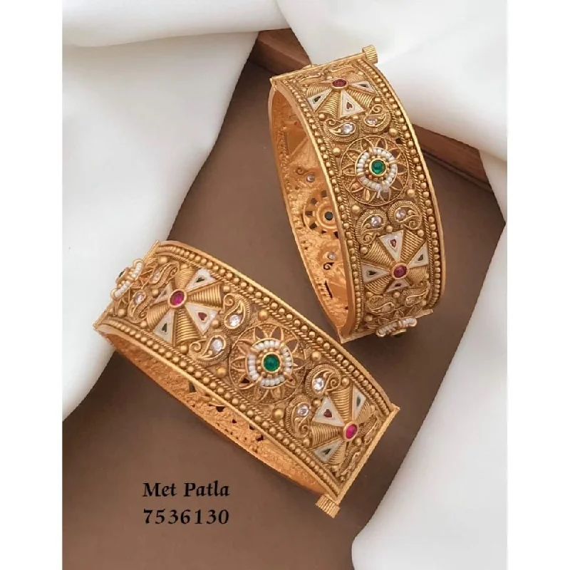 Limited-Time Offer On Elegant Jewelry Pieces Akruti Collection Gold Plated Bangles Set Limited-Time Offer On Elegant Jewelry Pieces Akruti Collection Gold Plated Bangles Set