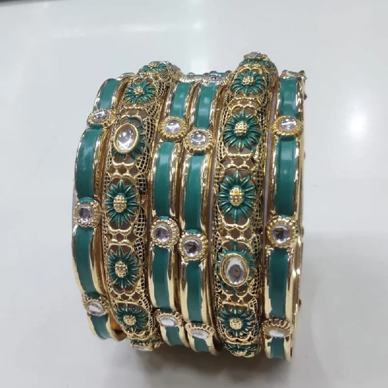High-End Jewelry, Now More Affordable Than Ever Akruti Collection Gold Plated Kundan Stone Bangles Set High-End Jewelry, Now More Affordable Than Ever Akruti Collection Gold Plated Kundan Stone Bangles Set