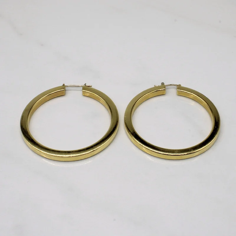 Get The Best Deals On Timeless Jewelry Pieces Birks' 14k Yellow Gold Large Hoop Earrings
