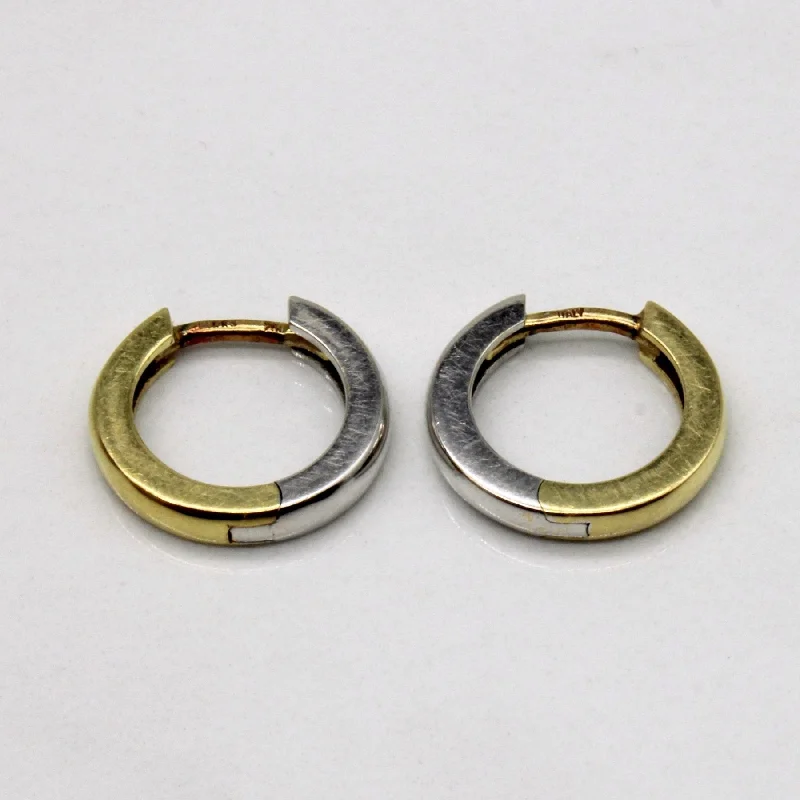 Shop Stylish Jewelry Now And Save Big 'Birks' 18k Two Tone Gold Hoop Earrings