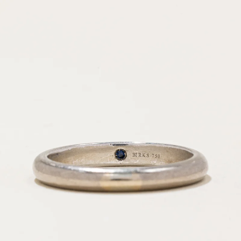 Glamorous Jewelry, Glamorous Deals – Shop Now 'Birks' Hidden Sapphire Band | 0.02ct | SZ 7.75 |