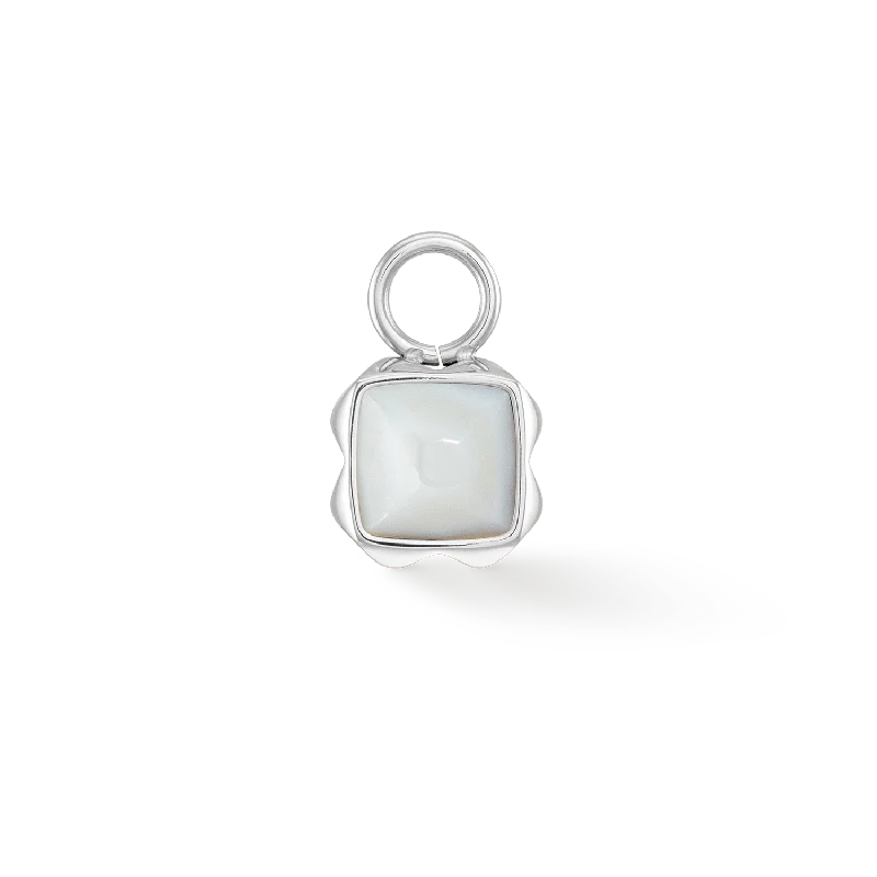 Exclusive Gemstone Jewelry Markdowns – Shop Now Birthstone April Charm White Quartz Silver