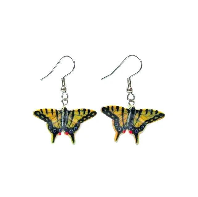 Flash Sale On Elegant Jewelry – Don't Miss Out Tiger Swallowtail Butterfly Porcelain Earrings