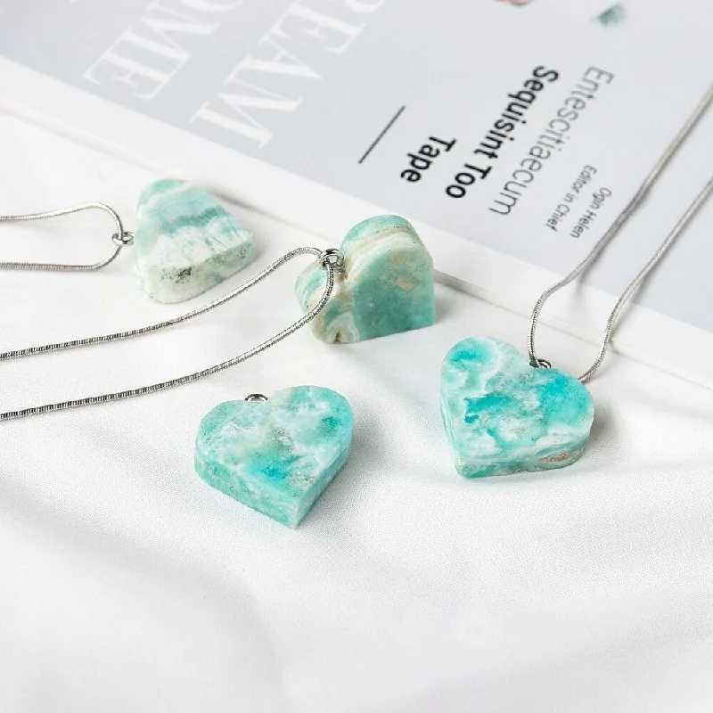 Buy More, Save More On Stunning Jewelry Pieces Caribbean Calcite Heart Pendant