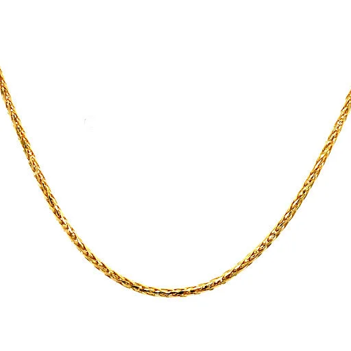 Glamorous Jewelry, Glamorous Deals – Shop Now 14K Yellow Gold Wheat Chain