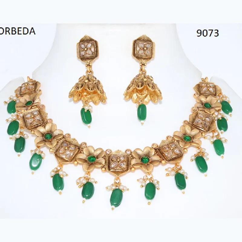 Shop Stylish Jewelry Now And Save Big Corbeda Fashion Gold Plated Pota Necklace Set