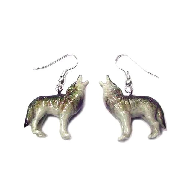 Shop High-Quality Jewelry At Jaw-Dropping Discounts Wolf Porcelain Earrings