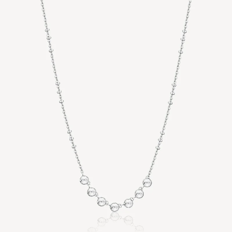 Flash Sale On Stunning Jewelry – Don't Miss Out Crystal Beaded Bib Necklace in Stainless Steel