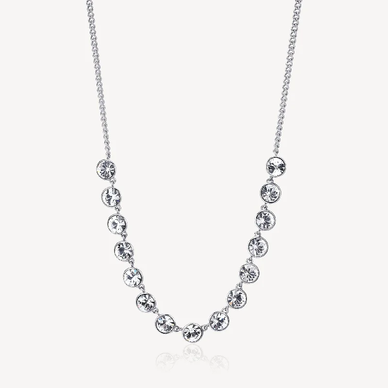 Trending Jewelry Styles Now At Limited-Time Discounts Crystal Bib Necklace in Stainless Steel