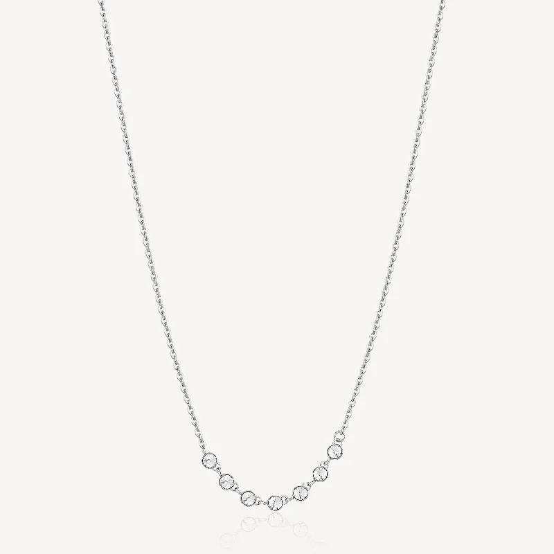Grab Your Favorite Jewelry At The Lowest Prices Crystal Bib Necklace in Stainless Steel