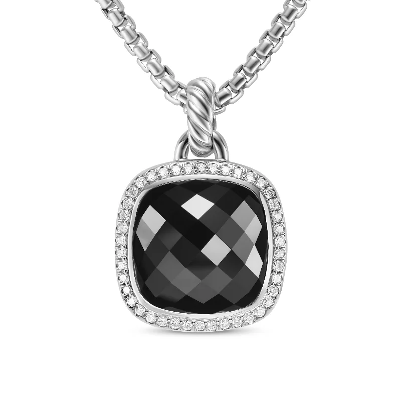 Discover Unique Jewelry With Special Limited-Time Offers Albion® Pendant in Sterling Silver with Black Onyx and Diamonds\, 15mm Discover Unique Jewelry With Special Limited-Time Offers Albion® Pendant in Sterling Silver with Black Onyx and Diamonds\, 15mm