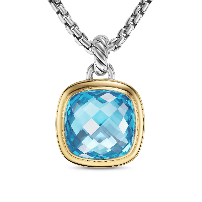 Limited-Time Jewelry Discounts – Shine Without The Splurge Albion® Pendant in Sterling Silver with 18K Yellow Gold and Blue Topaz\, 15mm Limited-Time Jewelry Discounts – Shine Without The Splurge Albion® Pendant in Sterling Silver with 18K Yellow Gold and Blue Topaz\, 15mm